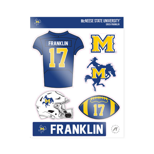 McNeese State - NCAA Football : Erick Franklin - Sticker Sheet-0