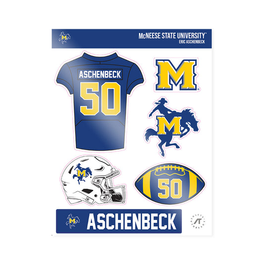 McNeese State - NCAA Football : Eric Aschenbeck - Sticker Sheet-0