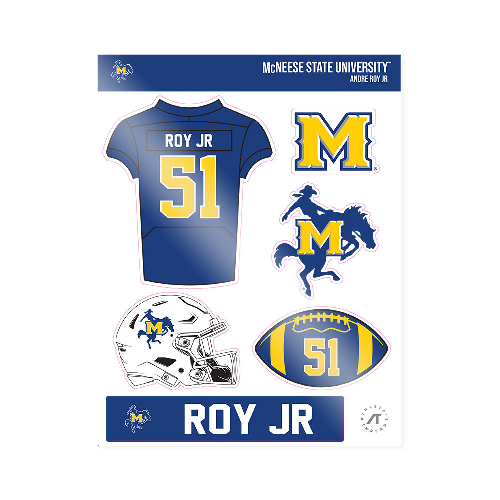 McNeese State - NCAA Football : Andre Roy Jr - Sticker Sheet-0