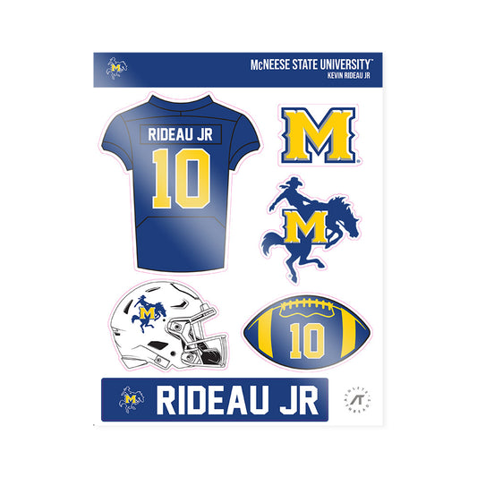 McNeese State - NCAA Football : Kevin Rideau Jr - Sticker Sheet-0