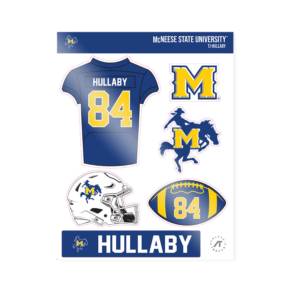 McNeese State - NCAA Football : Tj Hullaby - Sticker Sheet-0