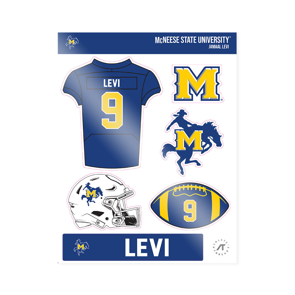 McNeese State - NCAA Football : Jamaal Levi - Sticker Sheet-0