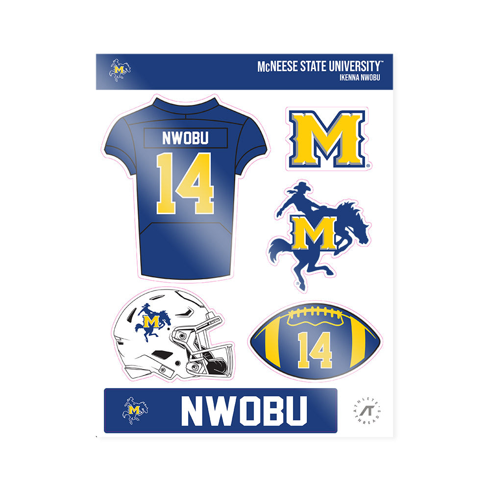 McNeese State - NCAA Football : Ikenna Nwobu - Sticker Sheet-0