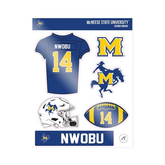 McNeese State - NCAA Football : Ikenna Nwobu - Sticker Sheet-0