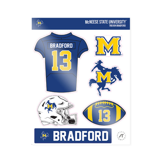 McNeese State - NCAA Football : Trevon Bradford - Sticker Sheet-0