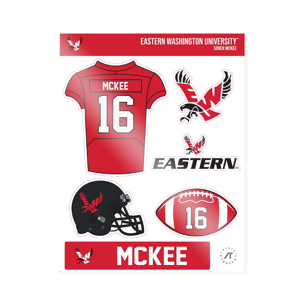 Eastern Washington - NCAA Football : Soren McKee - Sticker Sheet-0