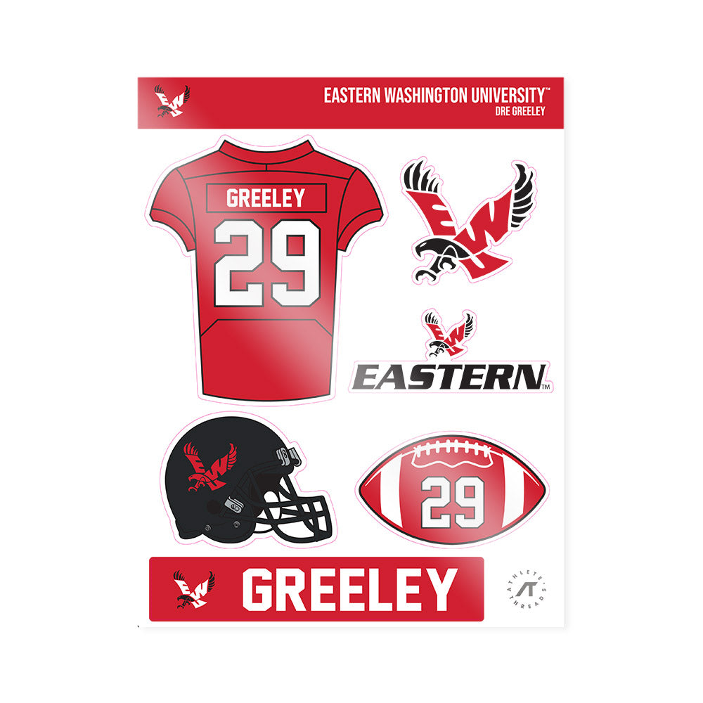 Eastern Washington - NCAA Football : Dre Greeley - Sticker Sheet-0