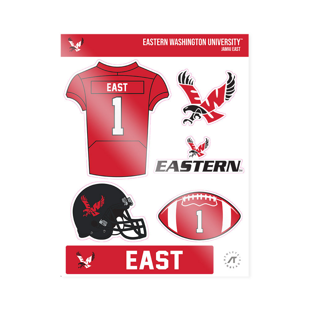 Eastern Washington - NCAA Football : Jamai East - Sticker Sheet-0
