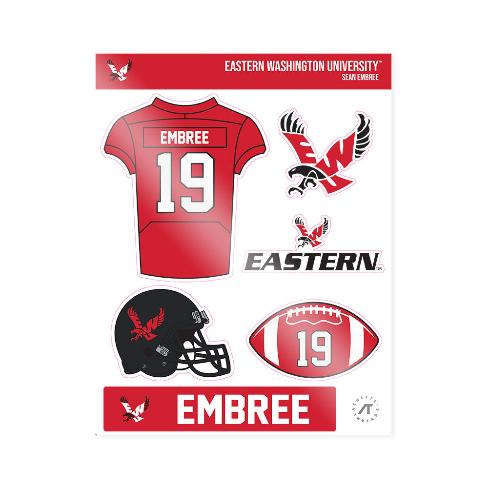 Eastern Washington - NCAA Football : Sean Embree - Sticker Sheet-0