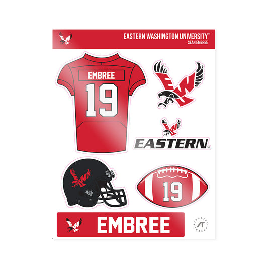 Eastern Washington - NCAA Football : Sean Embree - Sticker Sheet-0