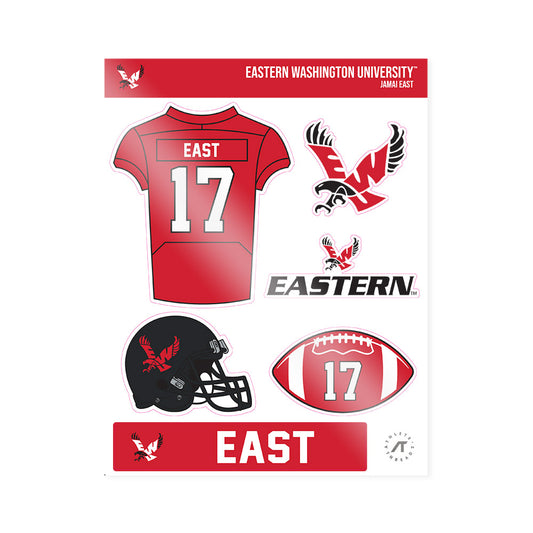 Eastern Washington - NCAA Football : Jamai East - Sticker Sheet-0