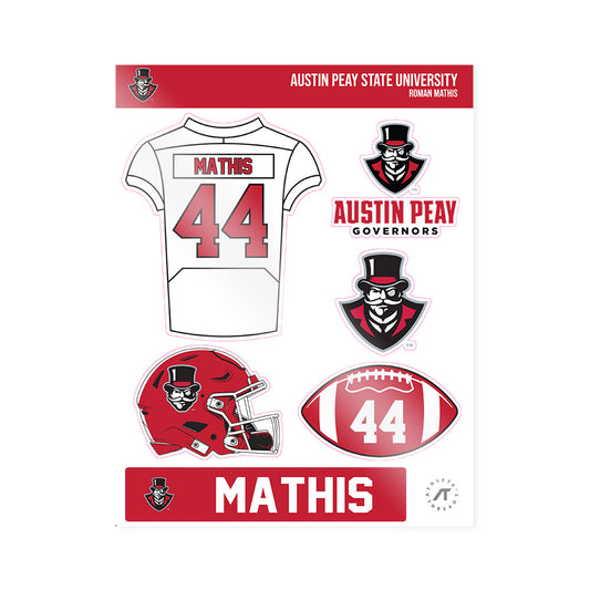 APSU - NCAA Football : Roman Mathis - Sticker Sheet-0