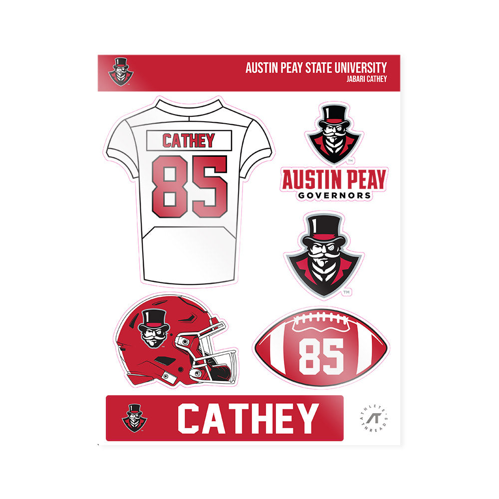 APSU - NCAA Football : Jabari Cathey - Sticker Sheet-0
