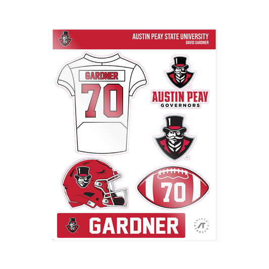 APSU - NCAA Football : David Gardner - Sticker Sheet-0