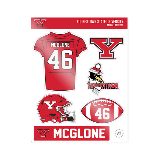 Youngstown State - NCAA Football : Michael McGlone - Sticker Sheet-0