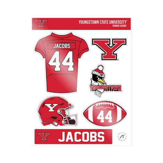 Youngstown State - NCAA Football : Parker Jacobs - Sticker Sheet-0