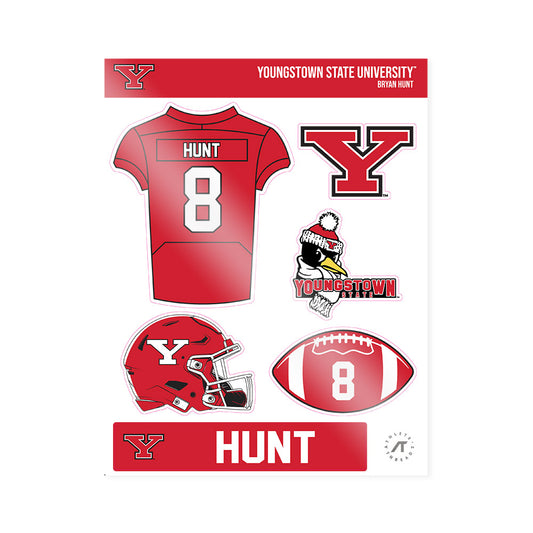 Youngstown State - NCAA Football : Bryan Hunt - Sticker Sheet-0