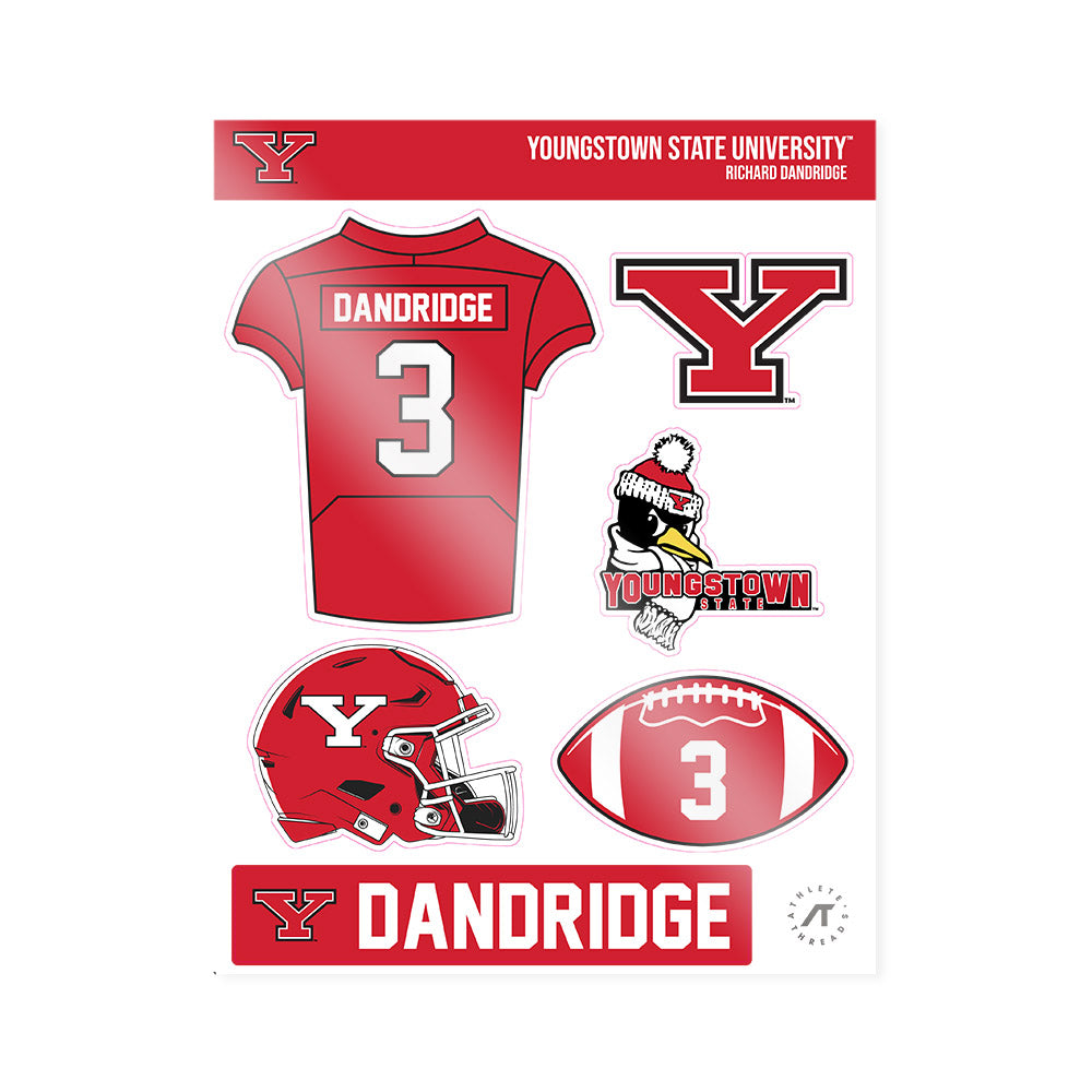 Youngstown State - NCAA Football : Richard Dandridge - Sticker Sheet-0