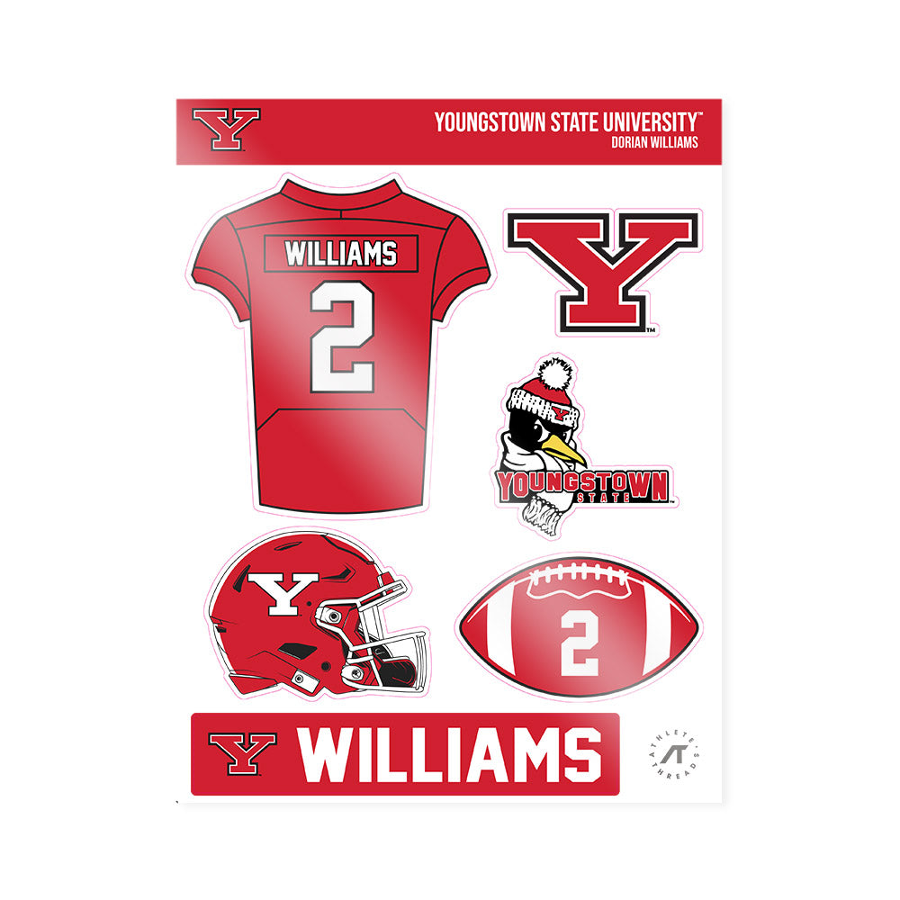 Youngstown State - NCAA Football : Dorian Williams - Sticker Sheet-0