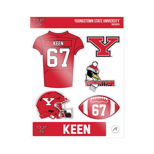 Youngstown State - NCAA Football : Van Keen - Sticker Sheet-0