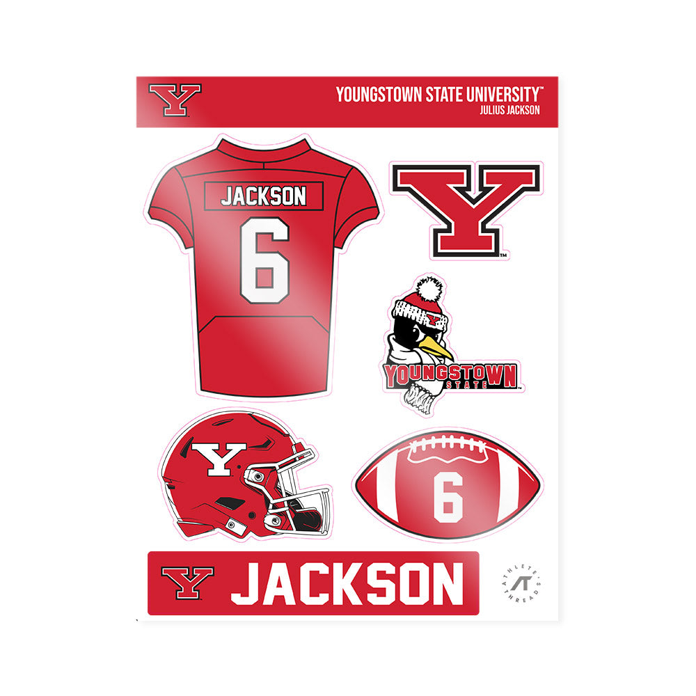 Youngstown State - NCAA Football : Julius Jackson - Sticker Sheet-0