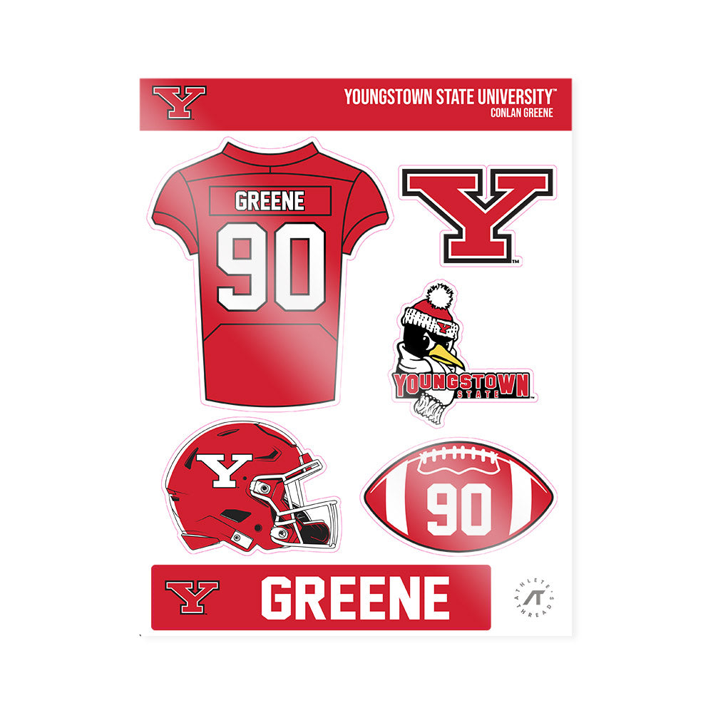 Youngstown State - NCAA Football : Conlan Greene - Sticker Sheet-0