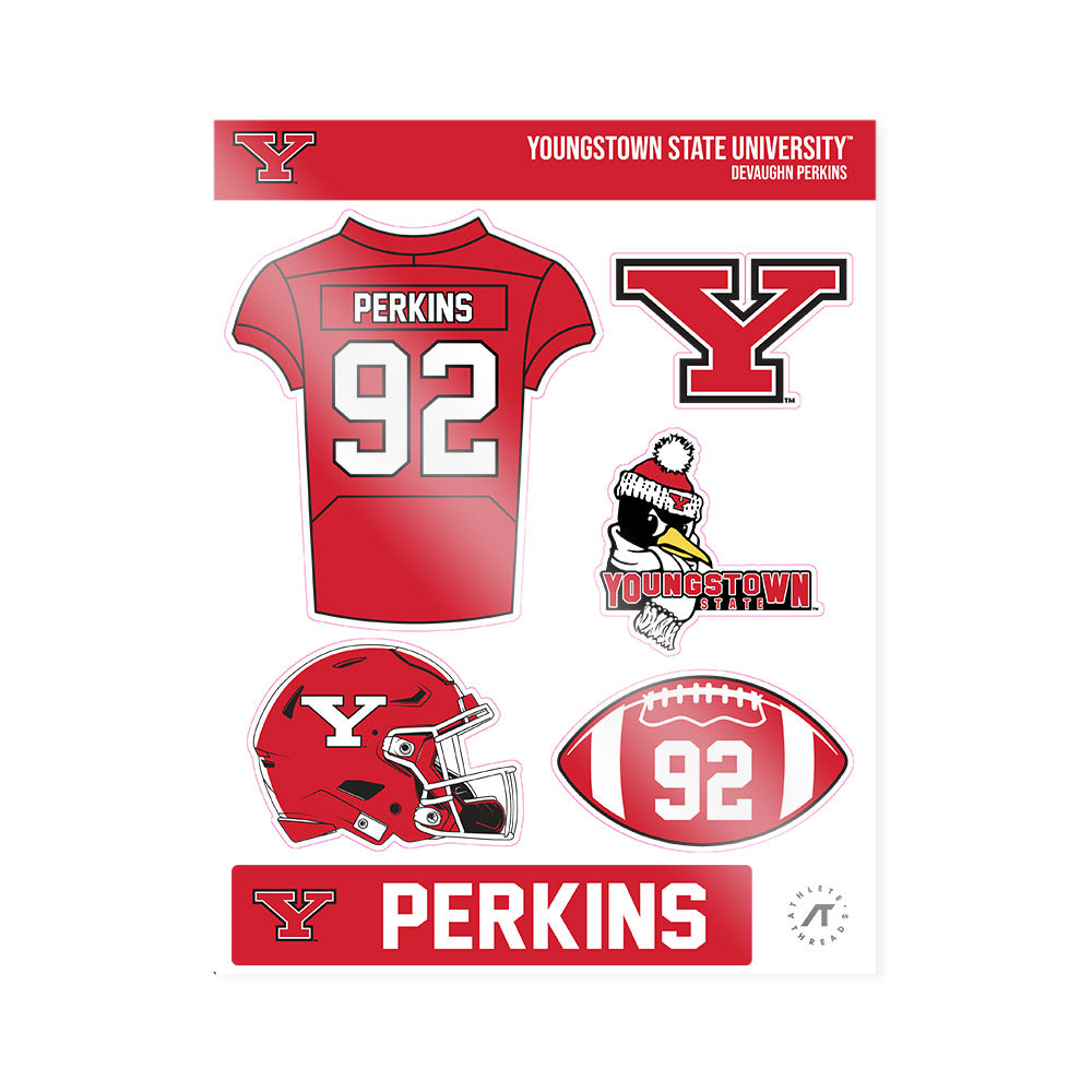 Youngstown State - NCAA Football : Devaughn Perkins - Sticker Sheet-0