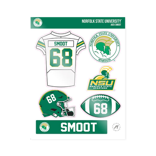Norfolk State - NCAA Football : Jack Smoot - Sticker Sheet-0