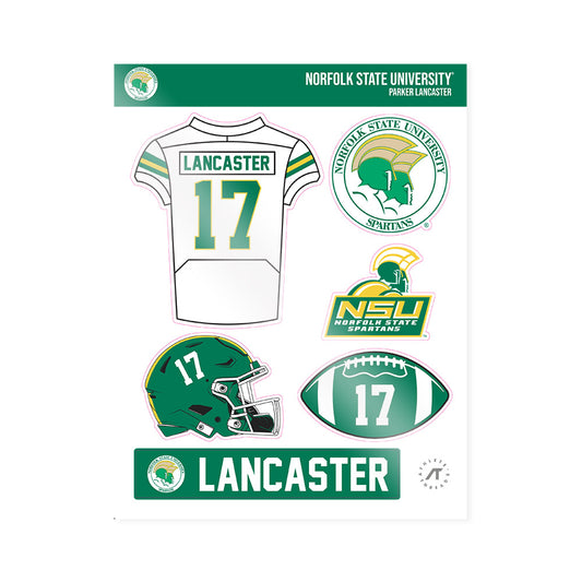 Norfolk State - NCAA Football : parker lancaster - Sticker Sheet-0