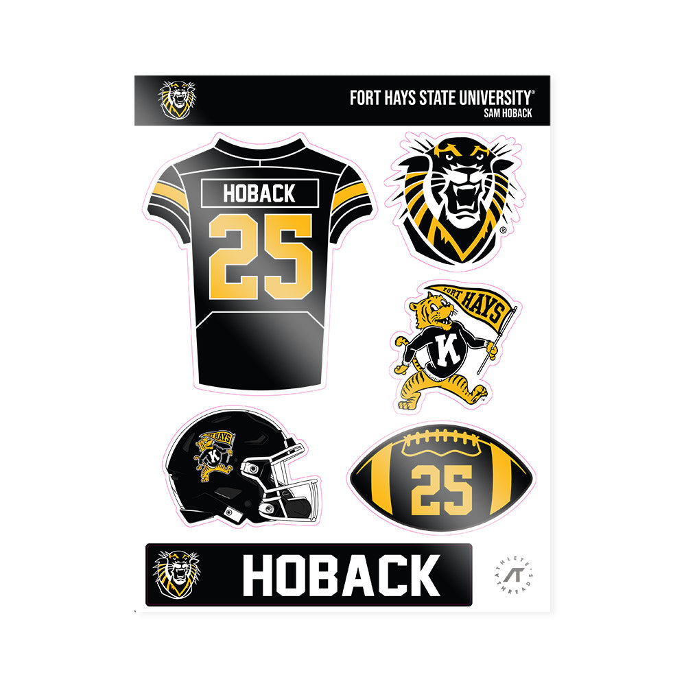 FHSU - NCAA Football : Sam Hoback - Sticker Sheet-0