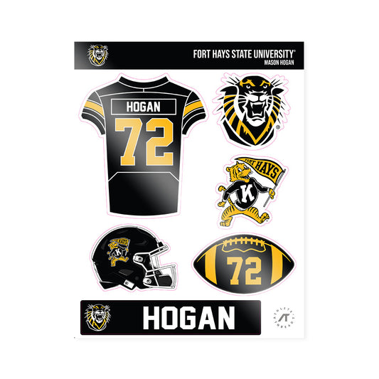 FHSU - NCAA Football : Mason Hogan - Sticker Sheet-0