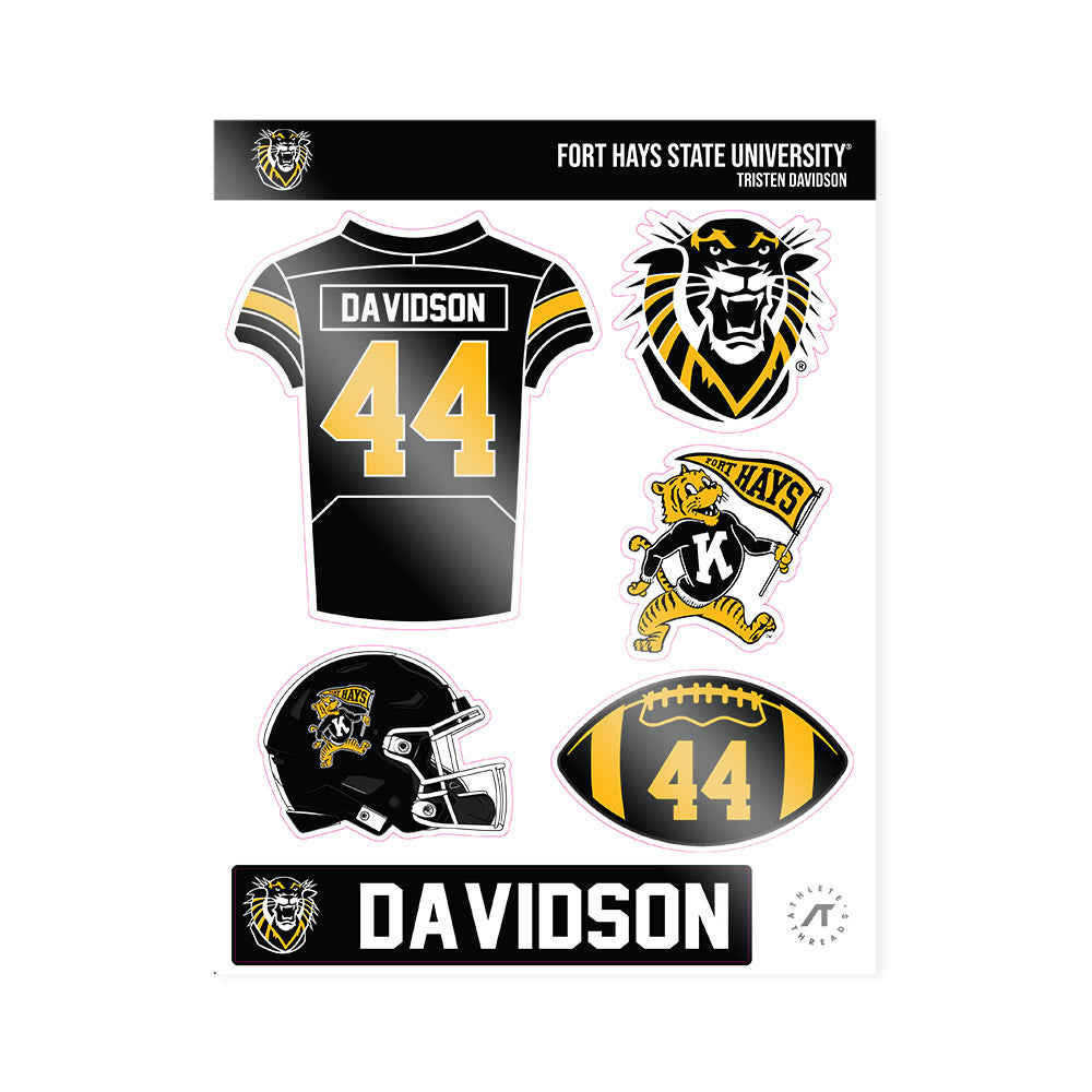 FHSU - NCAA Football : Tristen Davidson - Sticker Sheet-0