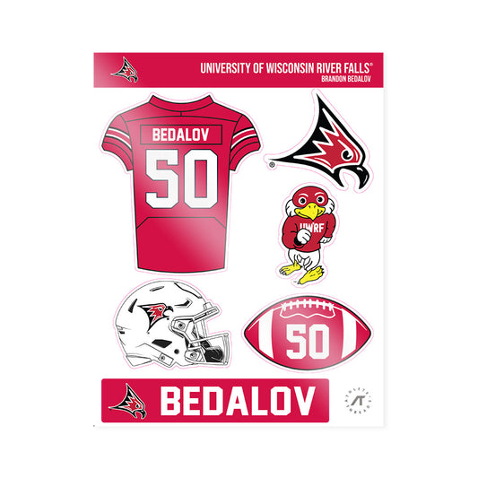 UW River Falls - NCAA Football : Brandon Bedalov - Sticker Sheet-0