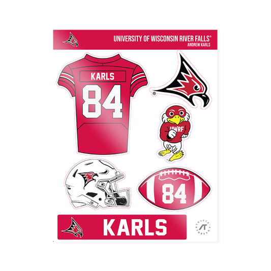 UW River Falls - NCAA Football : Andrew Karls - Sticker Sheet-0