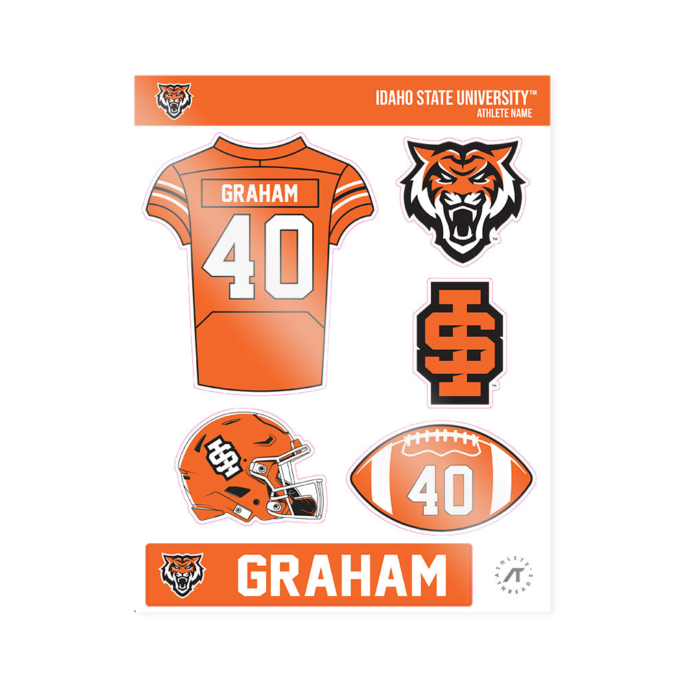 Idaho State - NCAA Football : Parker Graham - Sticker Sheet-0