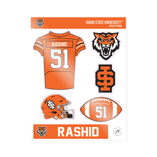 Idaho State - NCAA Football : Stryker Rashid - Sticker Sheet-0