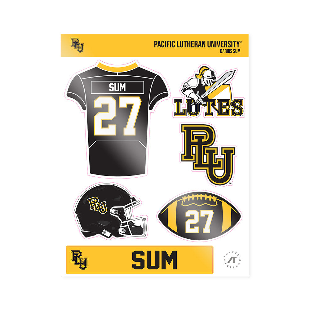 PLU - NCAA Football : Darius Sum - Sticker Sheet-0