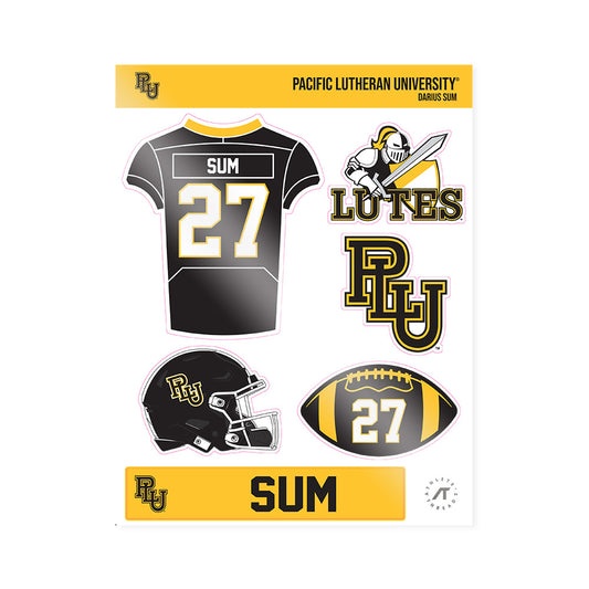 PLU - NCAA Football : Darius Sum - Sticker Sheet-0