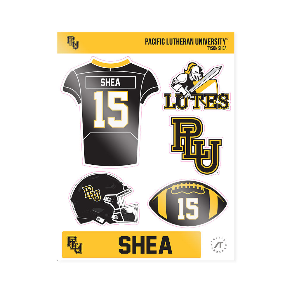 PLU - NCAA Football : Tyson Shea - Sticker Sheet-0