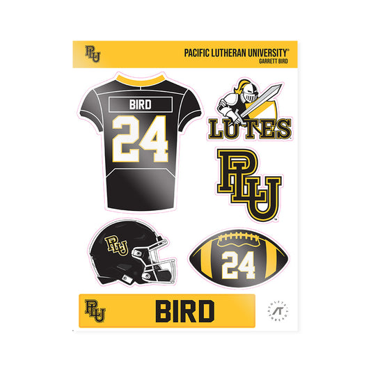 PLU - NCAA Football : Garrett Bird - Sticker Sheet-0