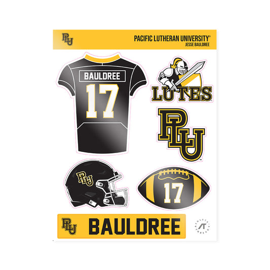 PLU - NCAA Football : Jesse Bauldree - Sticker Sheet-0