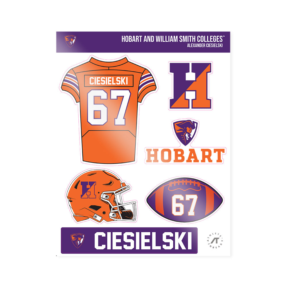 HWS - NCAA Football : Alexander Ciesielski - Sticker Sheet-0