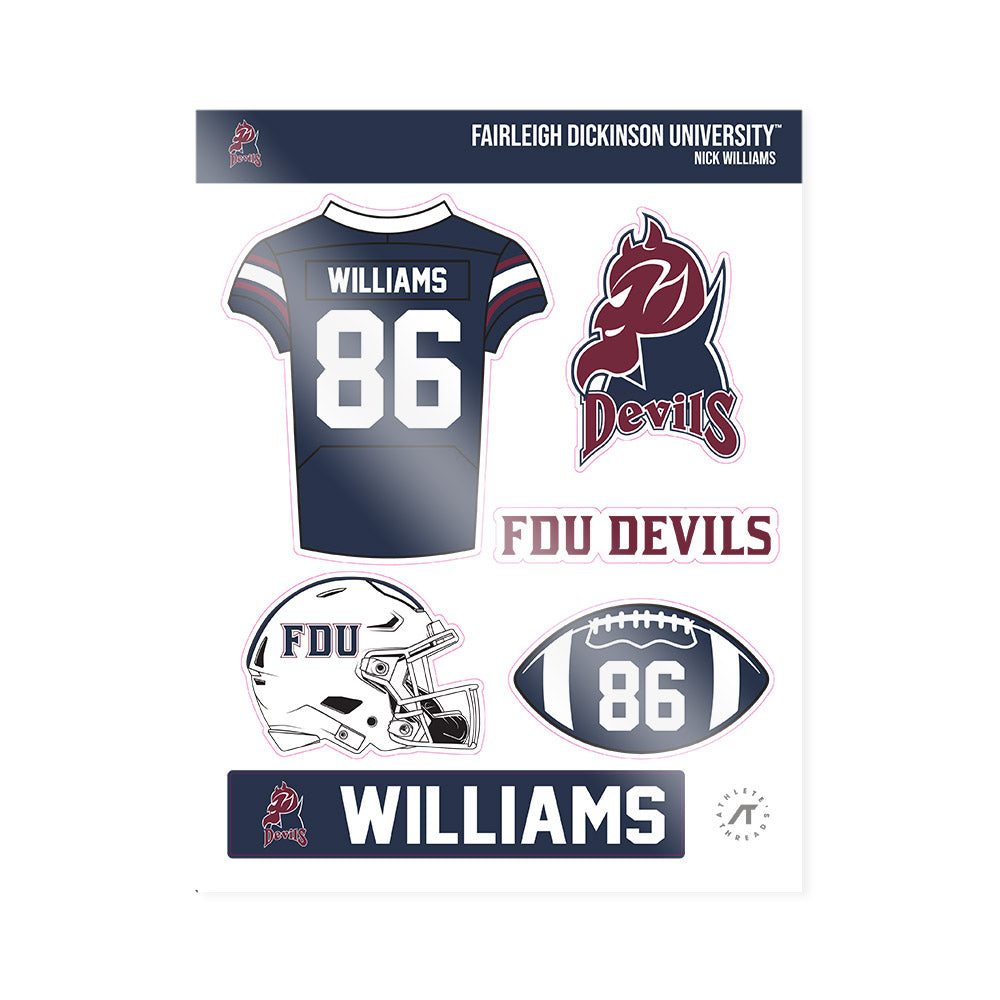 FDU Florham - NCAA Football : Nick Williams - Sticker Sheet-0