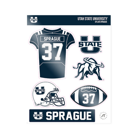 Utah State - NCAA Football : Dylan Sprague - Sticker Sheet-0