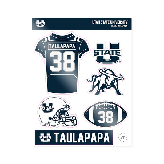 Utah State - NCAA Football : Clyde Taulapapa - Sticker Sheet-0