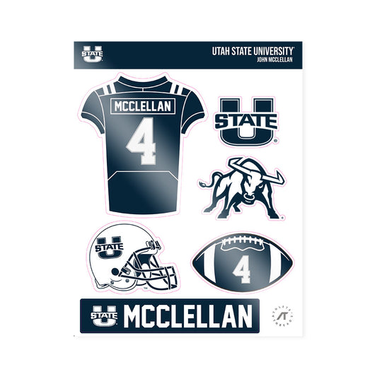 Utah State - NCAA Football : John McClellan - Sticker Sheet-0