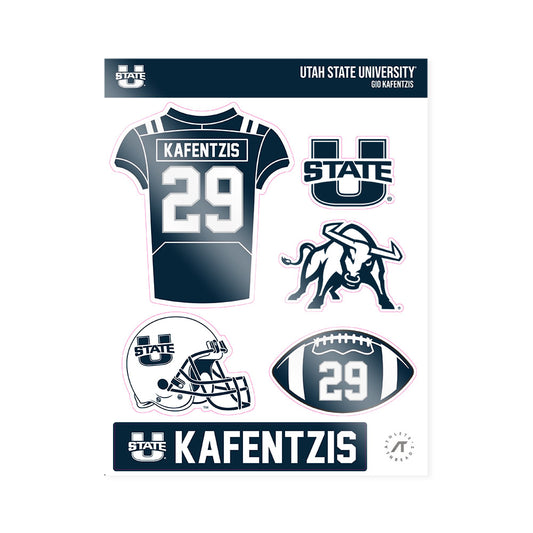 Utah State - NCAA Football : Gio Kafentzis - Sticker Sheet-0