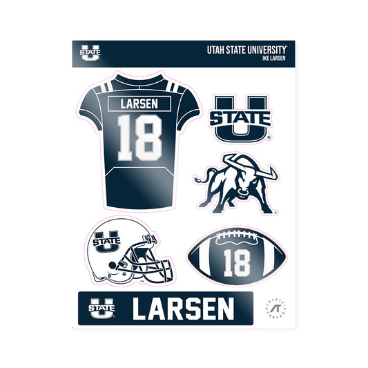 Utah State - NCAA Football : Ike Larsen - Sticker Sheet-0