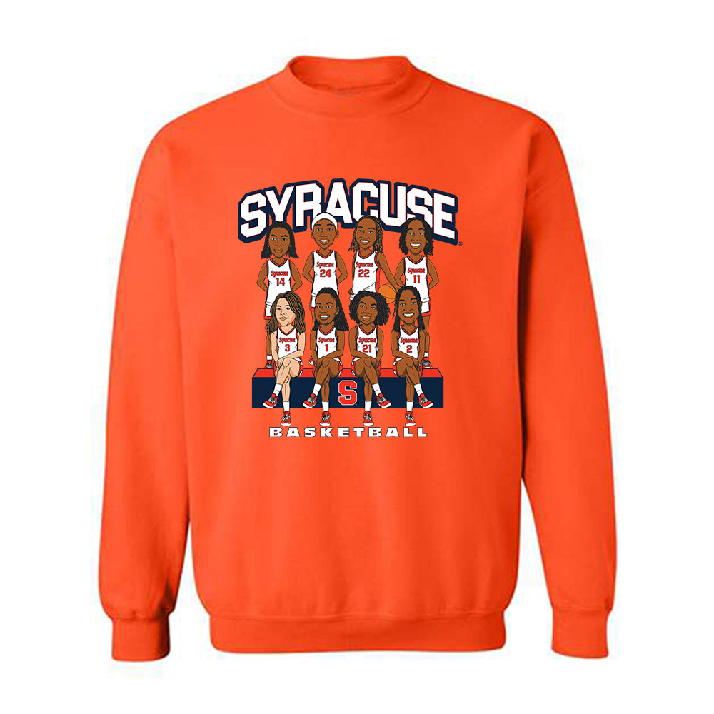 Syracuse - NCAA Women's Basketball : - Team Caricature Crewneck Sweatshirt-0