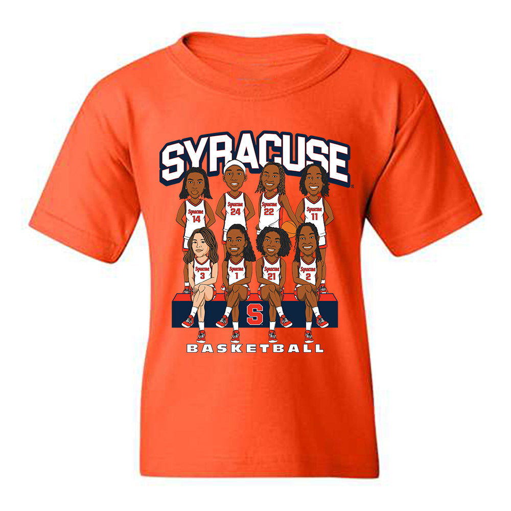 Syracuse - NCAA Women's Basketball : - Team Caricature Youth T-Shirt-0
